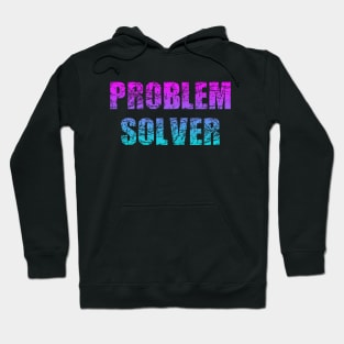 Problem Solver Math Teacher pink and blue Hoodie